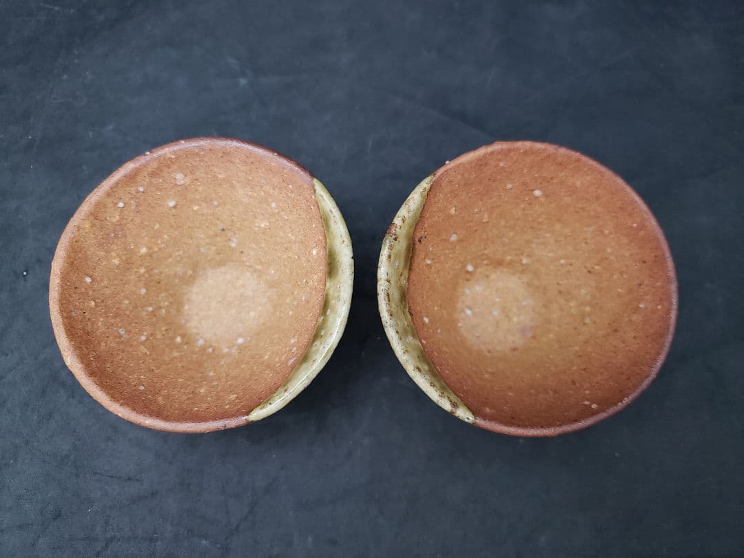 信楽焼　煎茶器　神崎紫峰　手捻り　急須　湯呑み5客　湯冷まし　煎茶道具　作家物