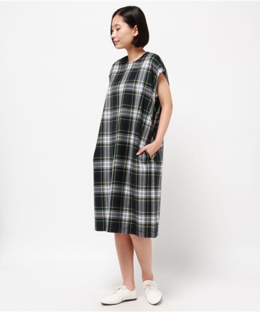 homspun タータンチェック柄ノースリーブワンピース