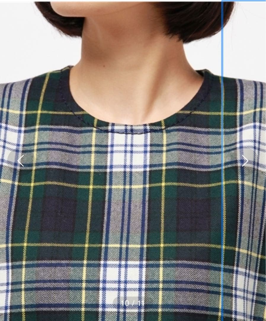 homspun タータンチェック柄ノースリーブワンピース