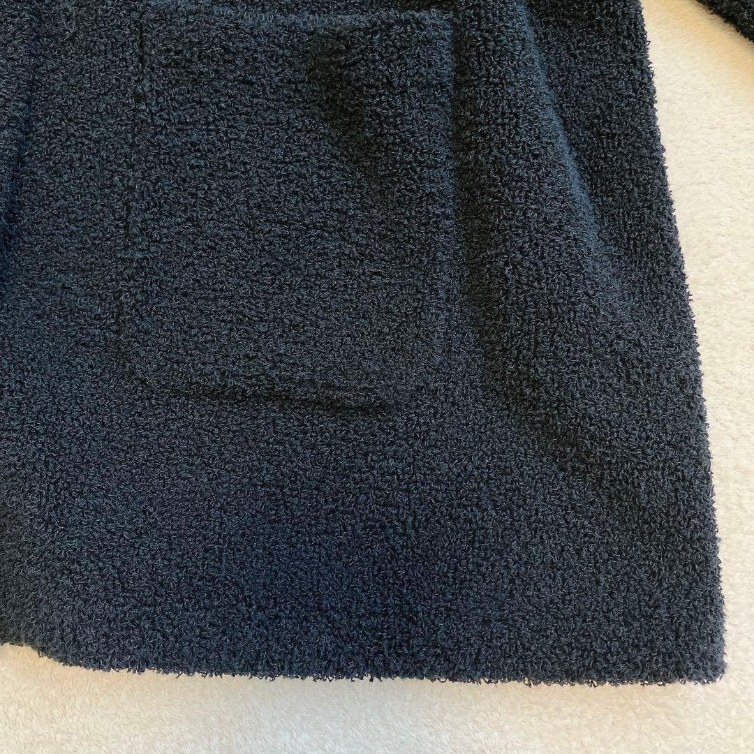 THIRD MAGAZINE パイルジャケット アンサンブル 黒 24SS