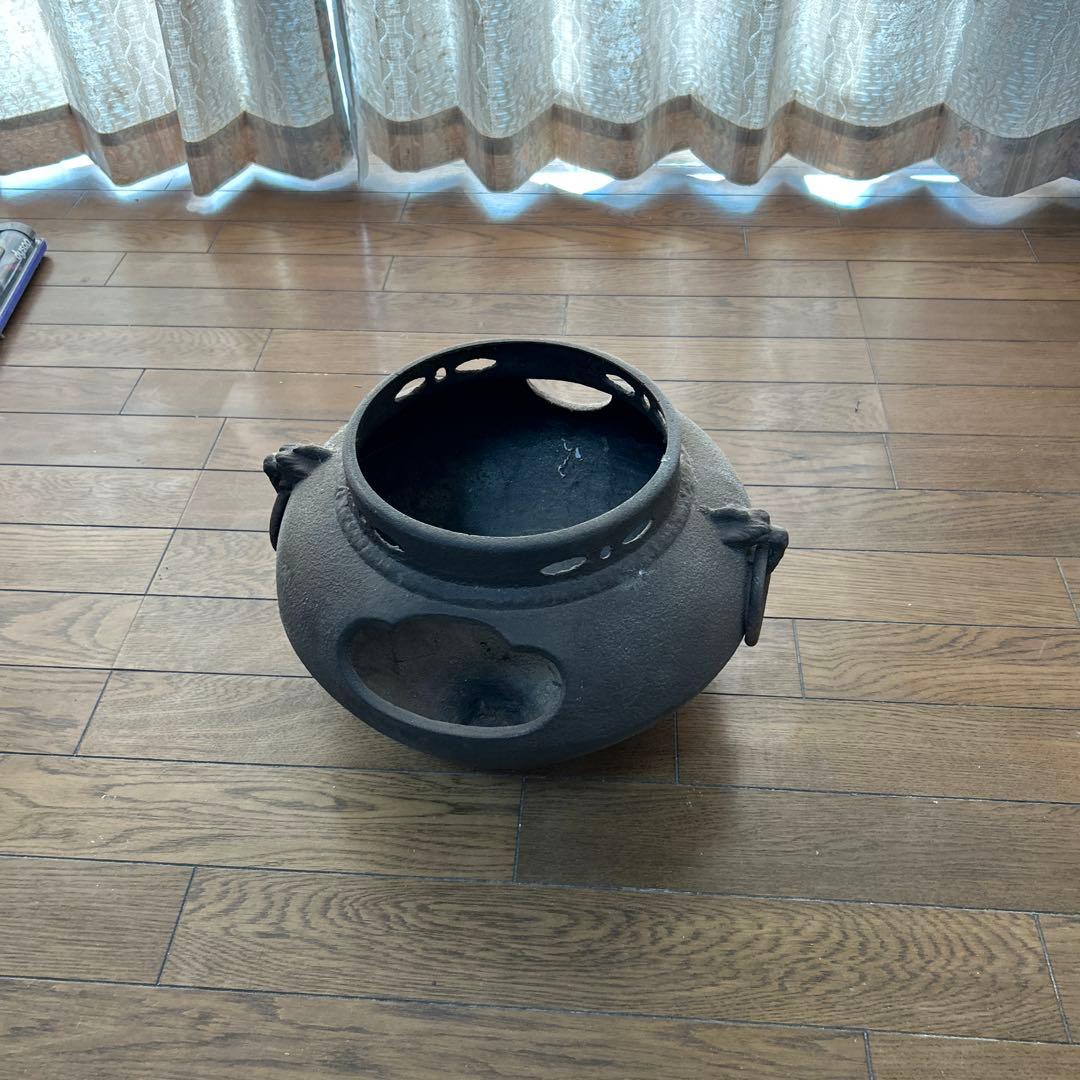 分福茶釜　鋳鉄製 黒色 茶釜