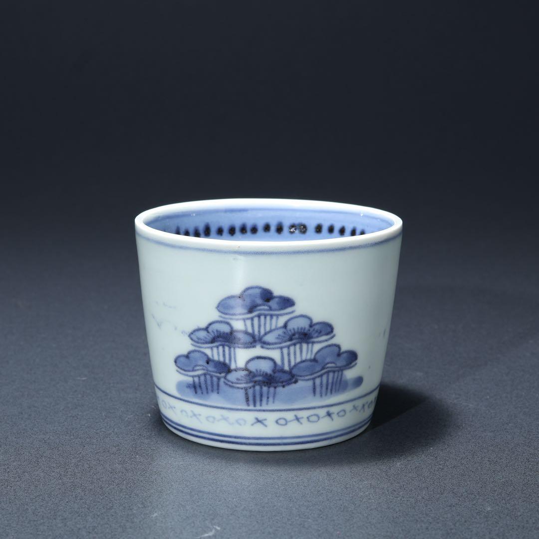 伊万里染付松図　蕎麦猪口　骨董　古伊万里　R1472w2