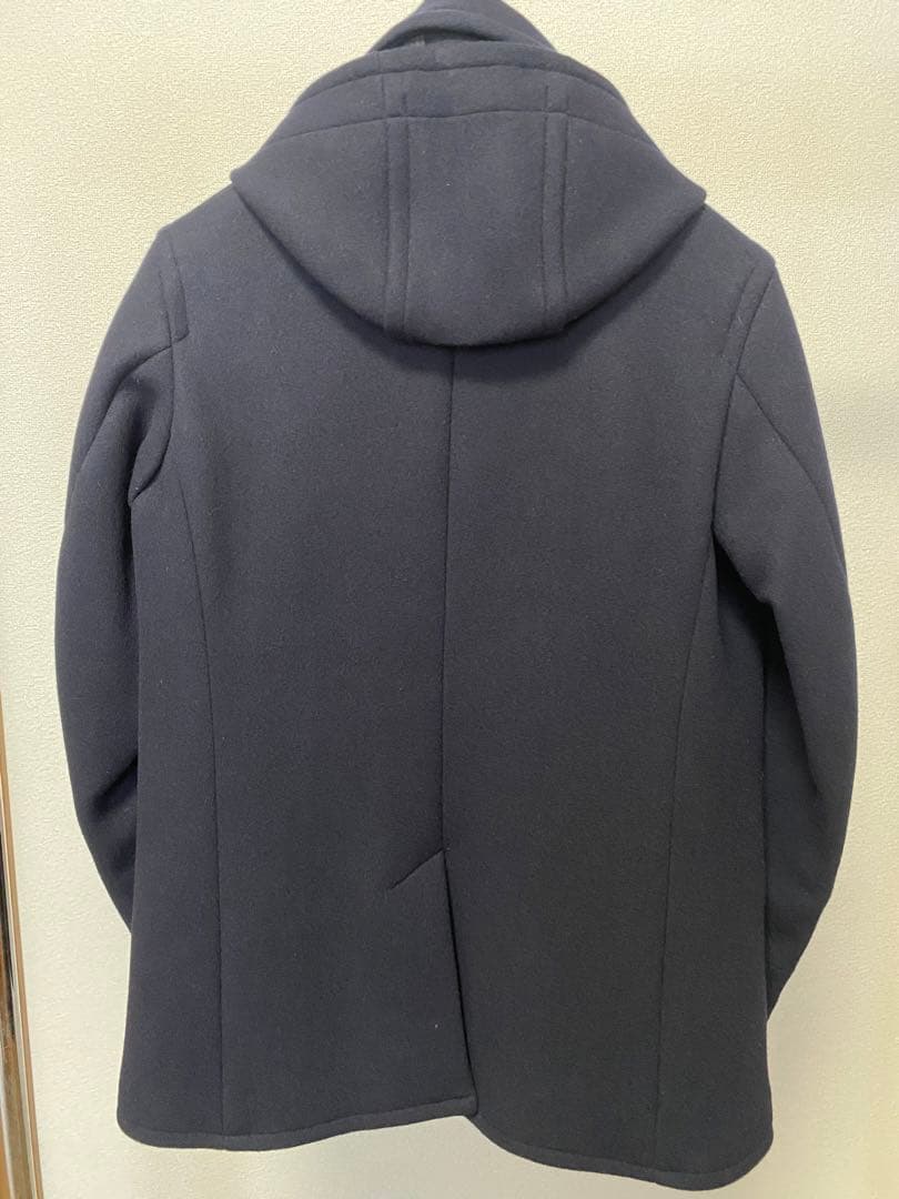 ORCIVAL ネイビー フード付き ウールコート