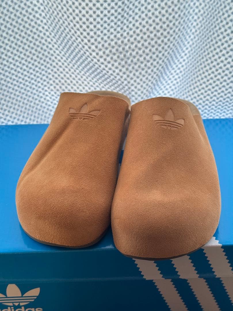 adidas レザーサンダル キャメルブラウン 25cm