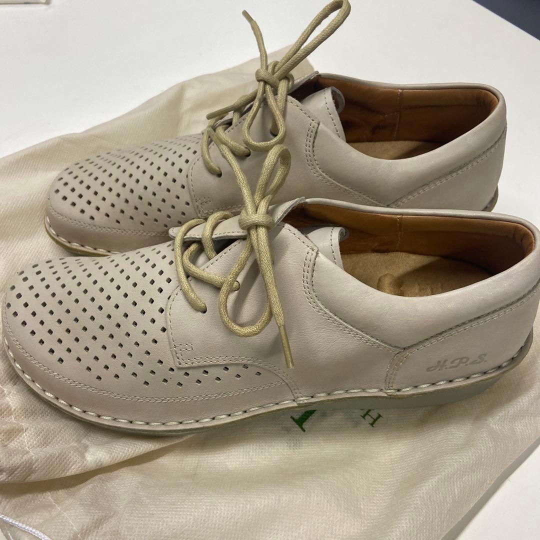 HPS 健康靴 コンフォートシューズ ベージュ メッシュシューズ 25.0