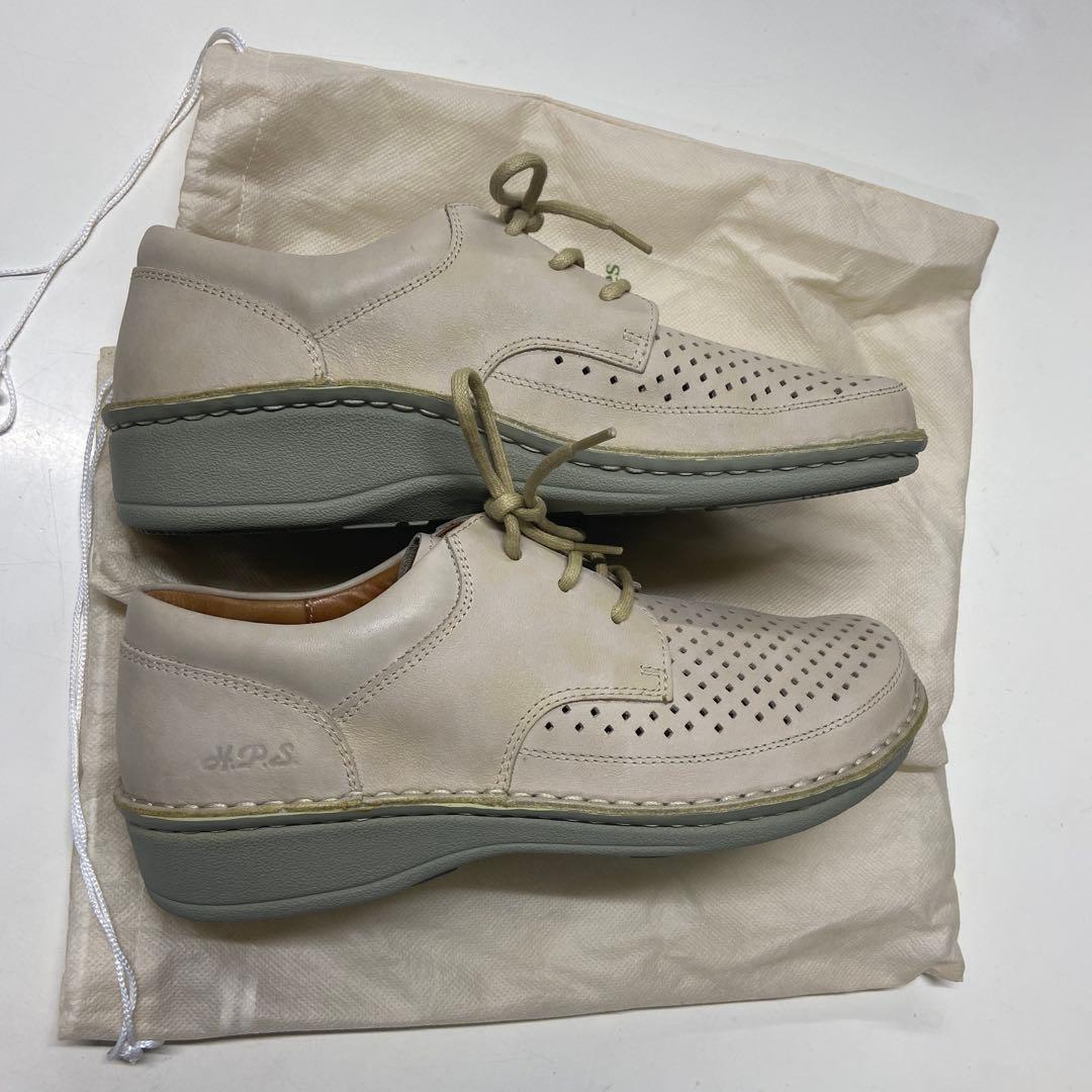 HPS 健康靴 コンフォートシューズ ベージュ メッシュシューズ 25.0