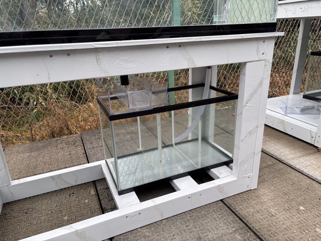 引き取り限定⇒120-45-45オーバーフローアクリル水槽 と台