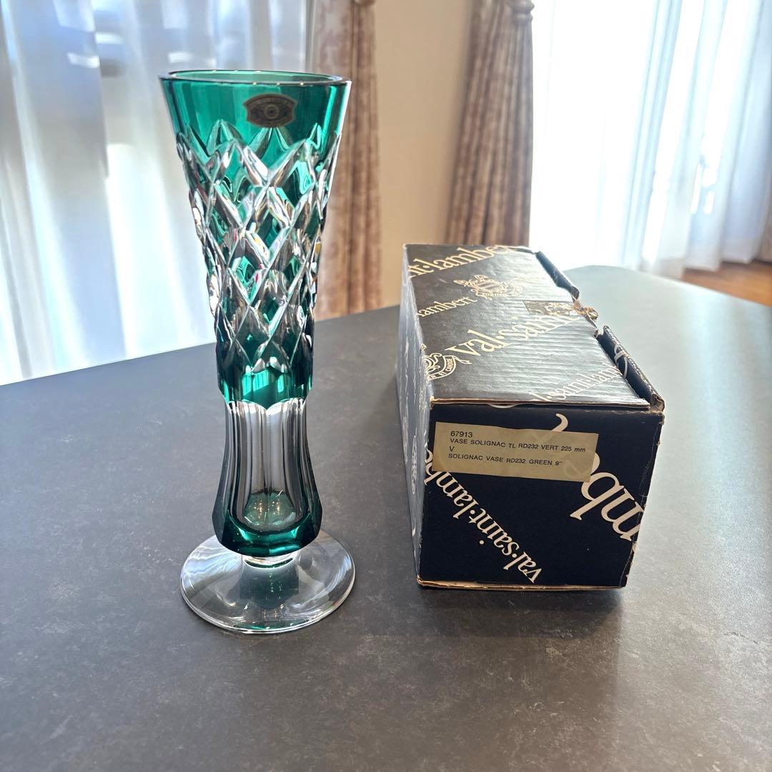 【美品／ヴァルサンランベール】花瓶（Val Saint Lambert）