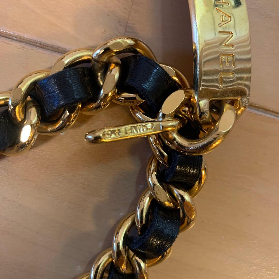 美品‼️シャネル チェーンベルト ゴールド/ブラック　定番‼️ラムスキン