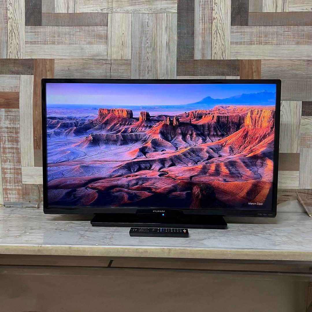 全国送料込 ❣️フナイ40型地デジBSCSテレビ録画機能付見ながら裏番組録画可