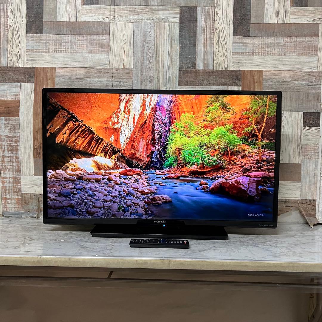 全国送料込 ❣️フナイ40型地デジBSCSテレビ録画機能付見ながら裏番組録画可