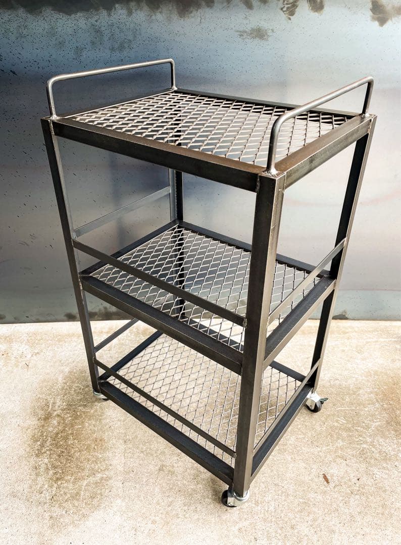 アイアンキッチンワゴンC キャスター付　キッチンカート　アイアン家具