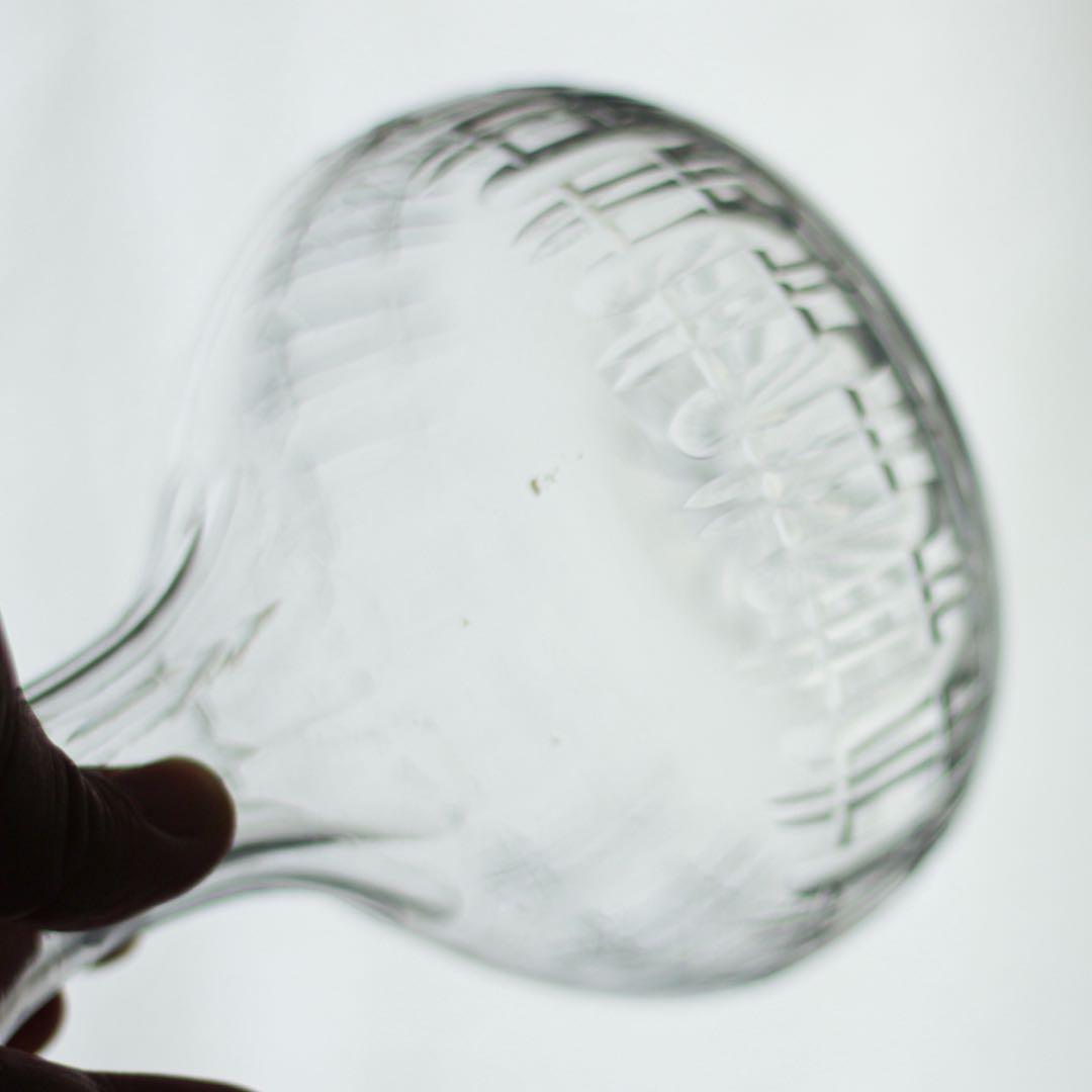 大正　水差し　花瓶　カット　ガラス