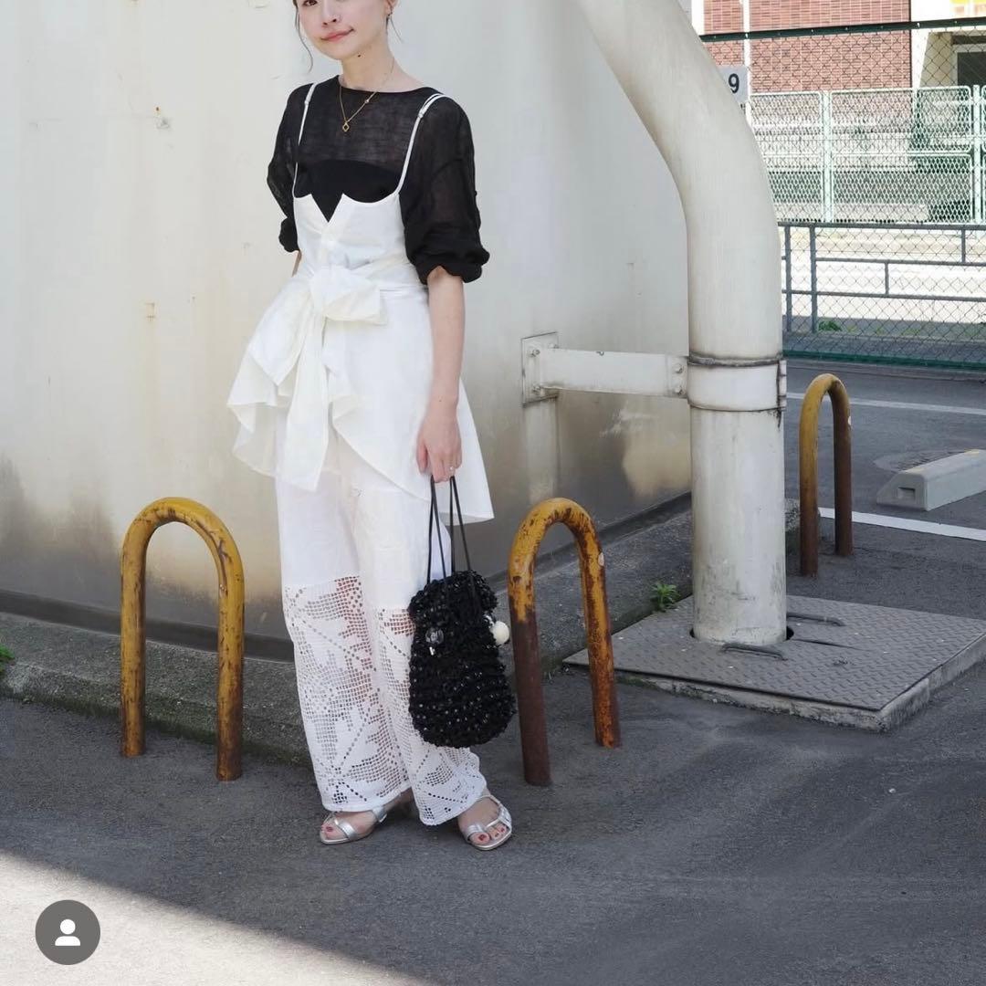 RYU KAGA リボン付きキャミソール