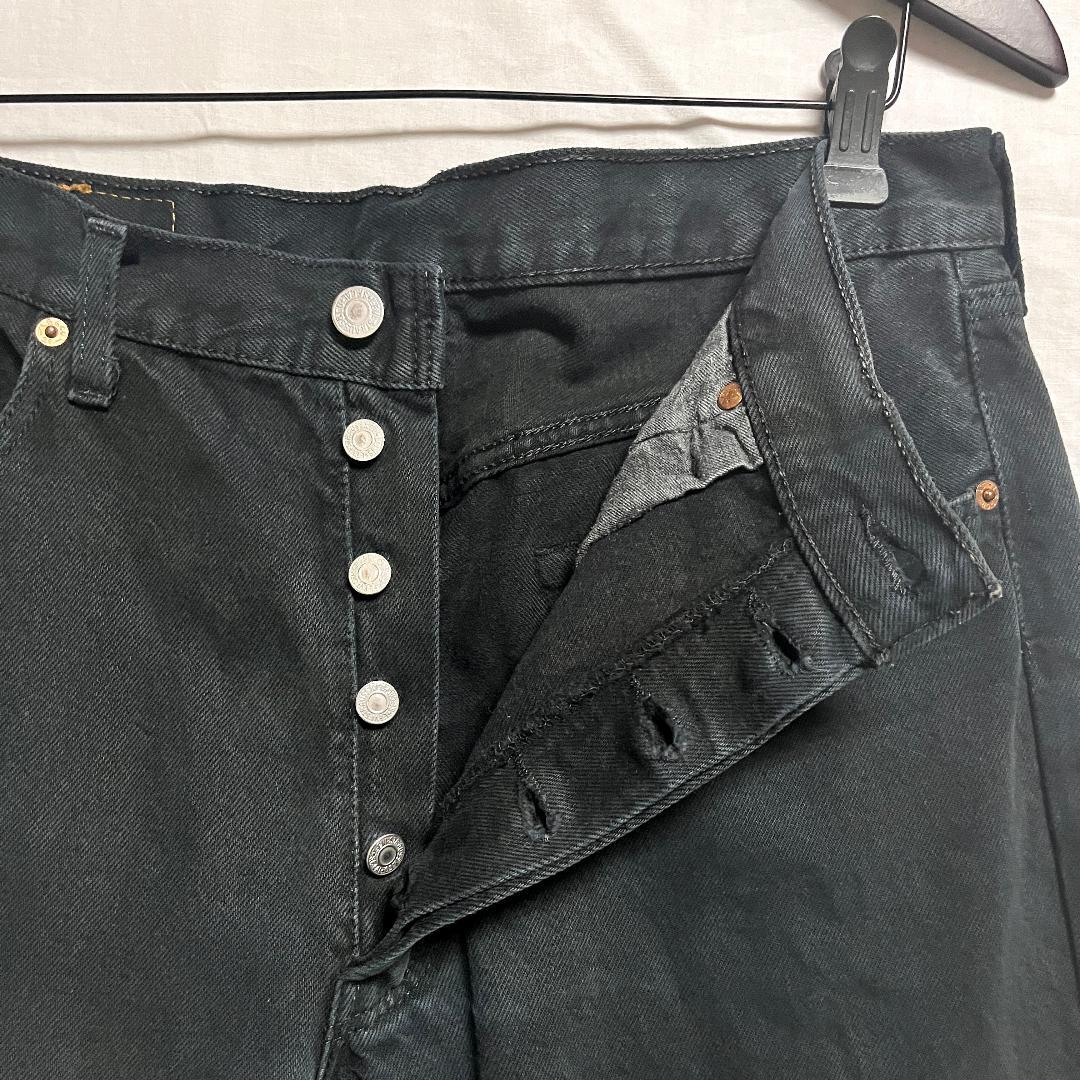 90's 英国製 Levi's ユーロリーバイス 501 後染め 黒 W34