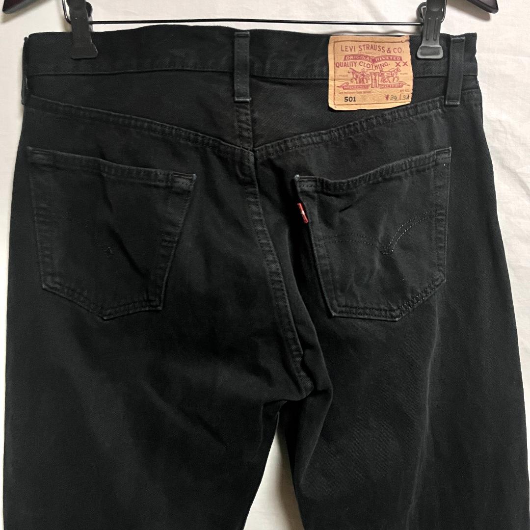90's 英国製 Levi's ユーロリーバイス 501 後染め 黒 W34