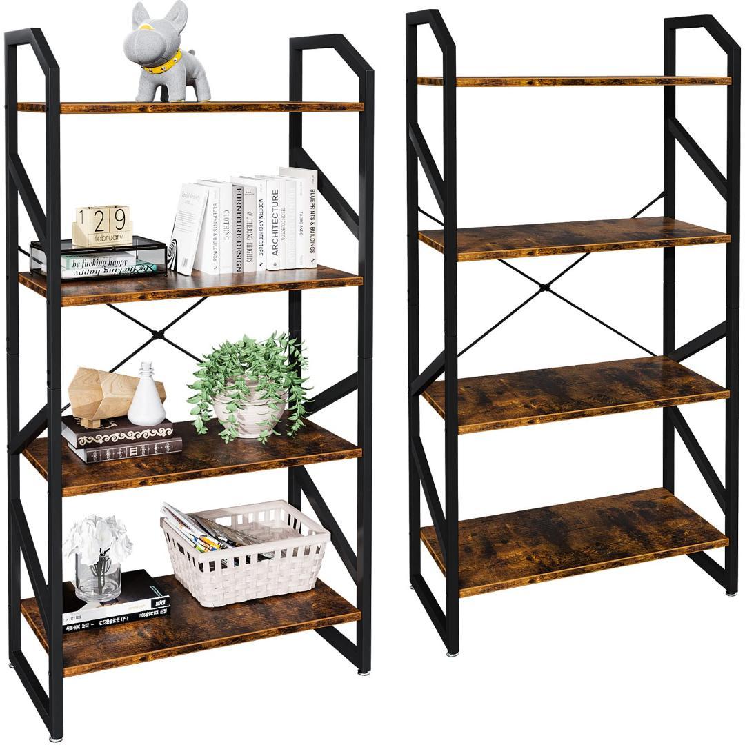 モダンデザインと耐久性を兼ね備えた多機能収納　4段　ラック