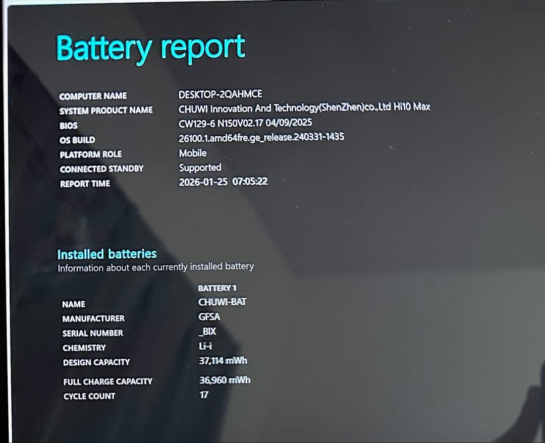 【美品】13インチ chuwi Hi10 Max N150