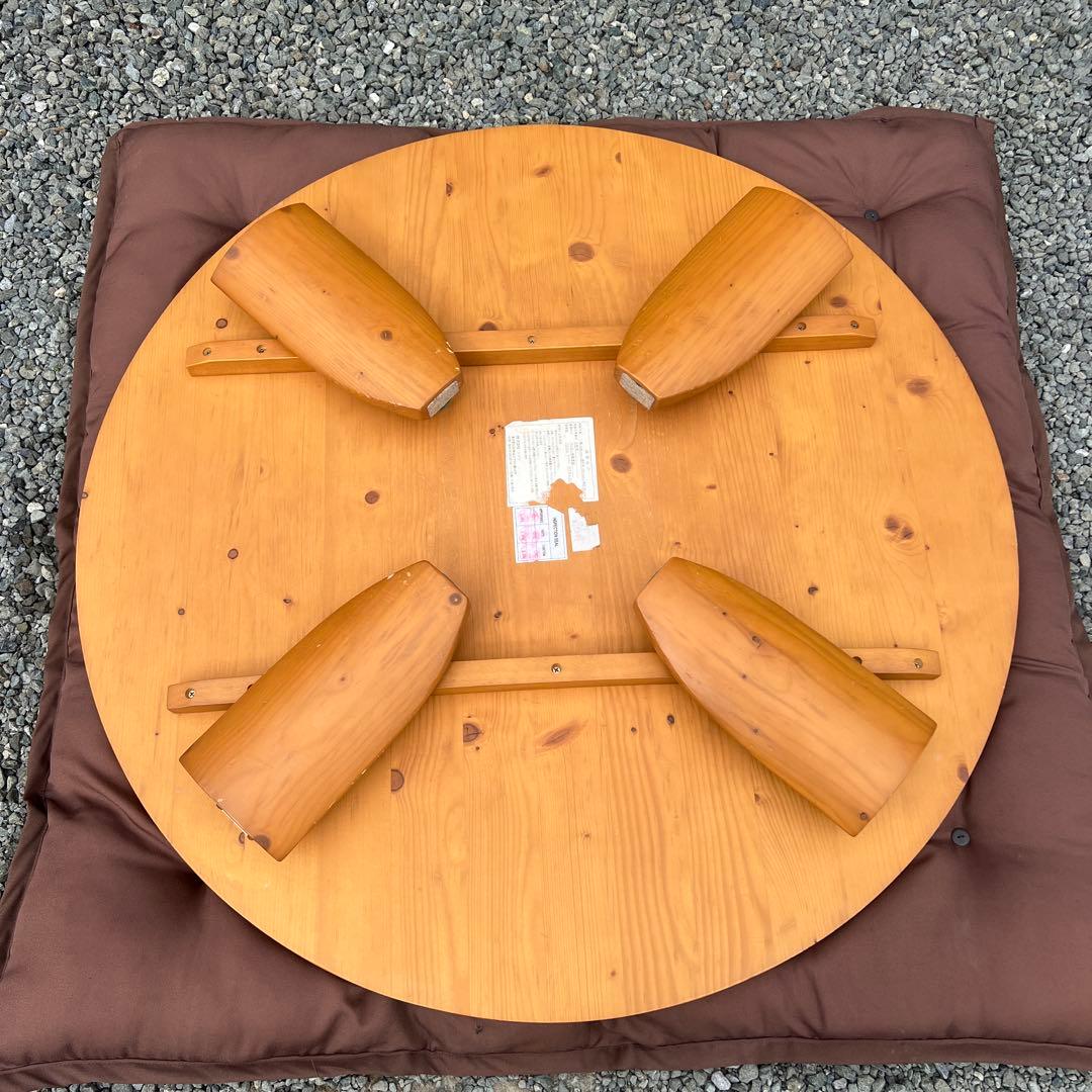 NITORI ちゃぶ台 スコッチ100 円卓 丸テーブル 天然木 折りたたみ