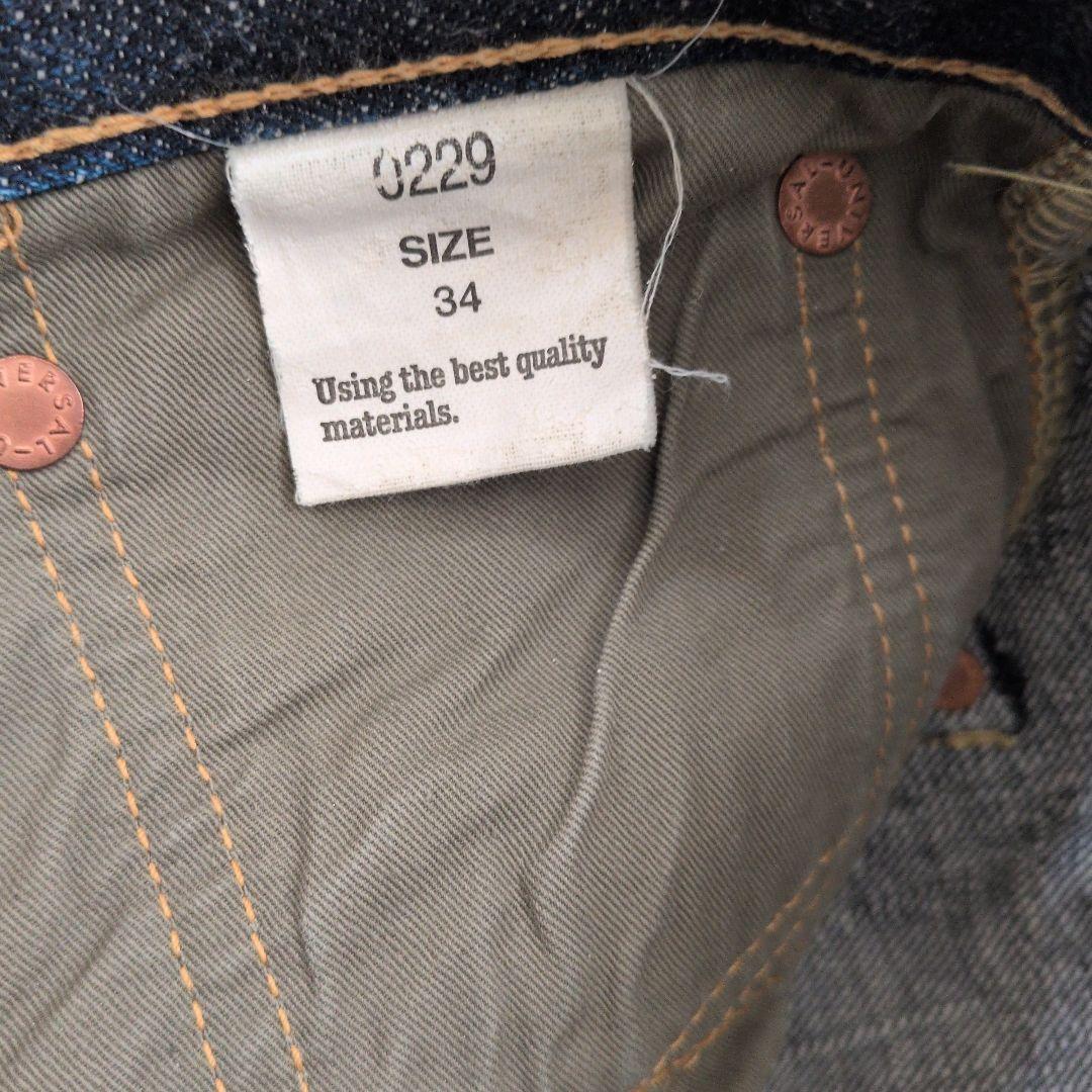 鬼デニム ONIDENIM セルビッジ 濃紺 日本製　W34