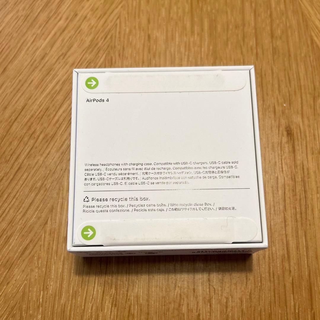 【匿名配送/新品未使用】AirPods 4(ノイズキャンセリング非搭載)