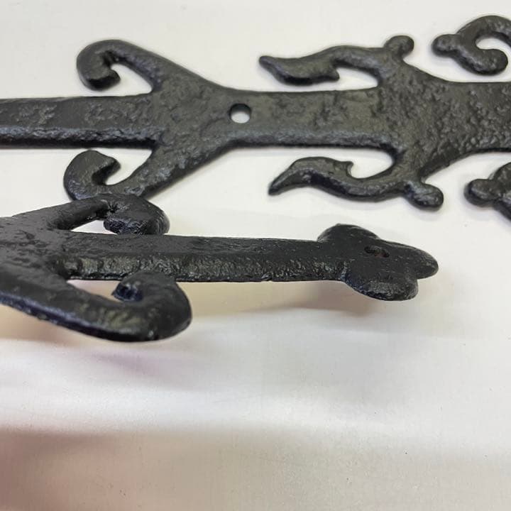 イギリスカークパトリック アイアンヒンジ 飾りヒンジ 蝶番2本のペア