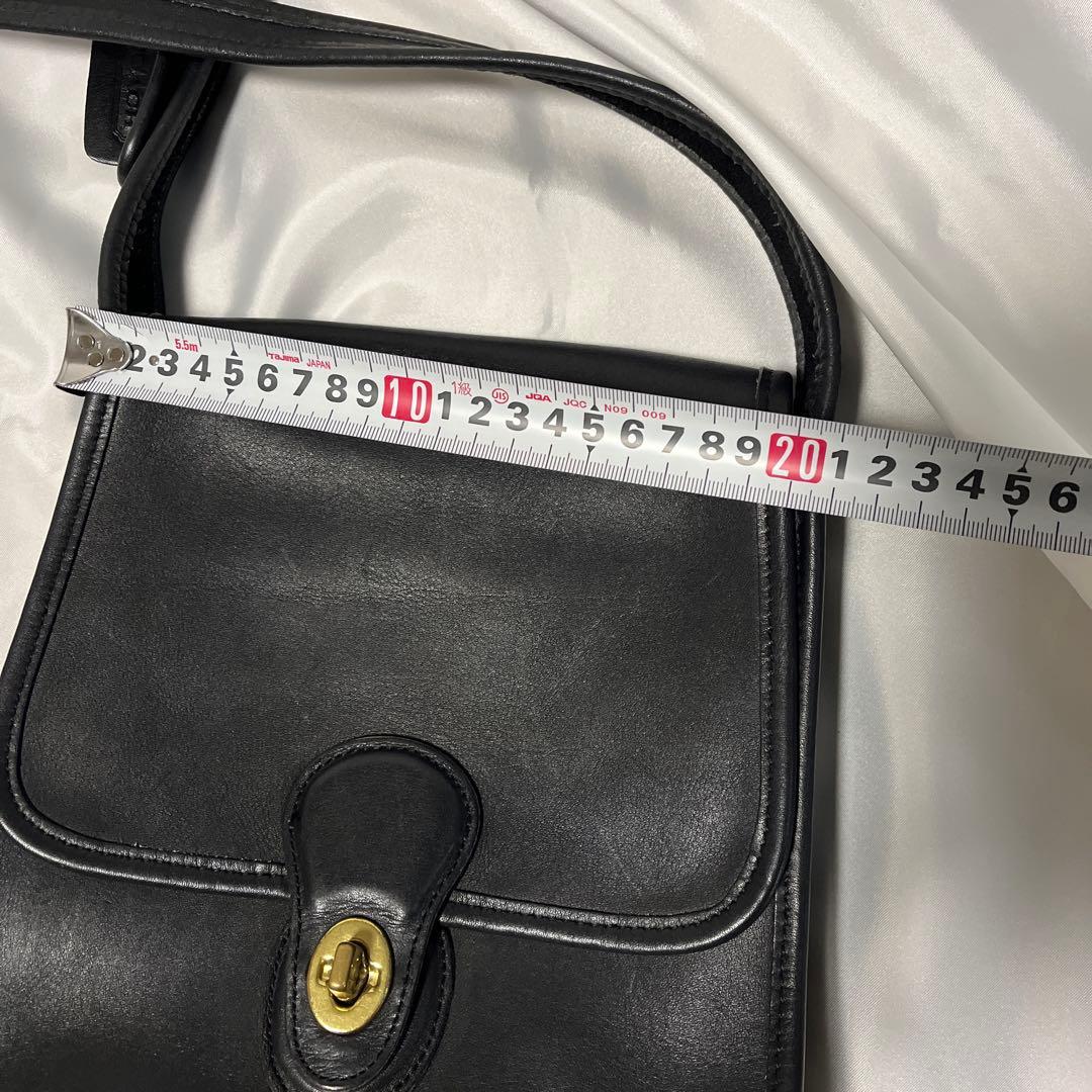 オールドコーチ9038ターンロック黒ショルダーバッグ　ヴィンテージ