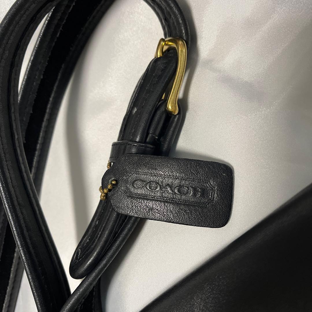 オールドコーチ9038ターンロック黒ショルダーバッグ　ヴィンテージ