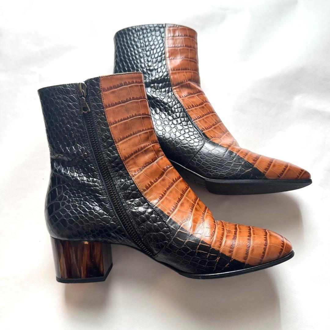 DRIES VAN NOTEN ドリスヴァンノッテン ブーツ 38.5 茶 黒