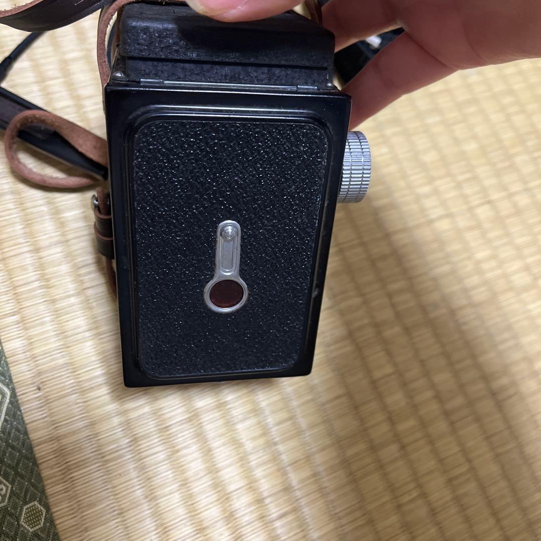 RICOHFLEX MODEL VⅡ二眼レフカメラ　シャッターボタン、バック付き