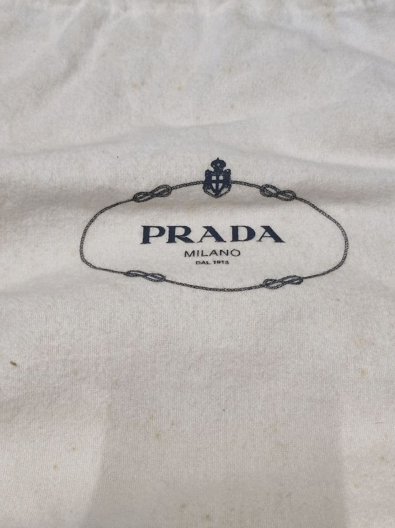 美品 PRADA Tessuto Catena ブラックハンドバッグ