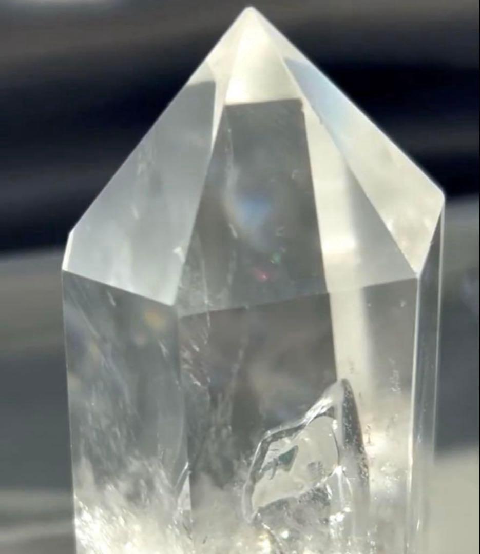 水晶　エンジェルラダー　ブルーラダー　クリアクォーツ　虹いり　水晶タワー