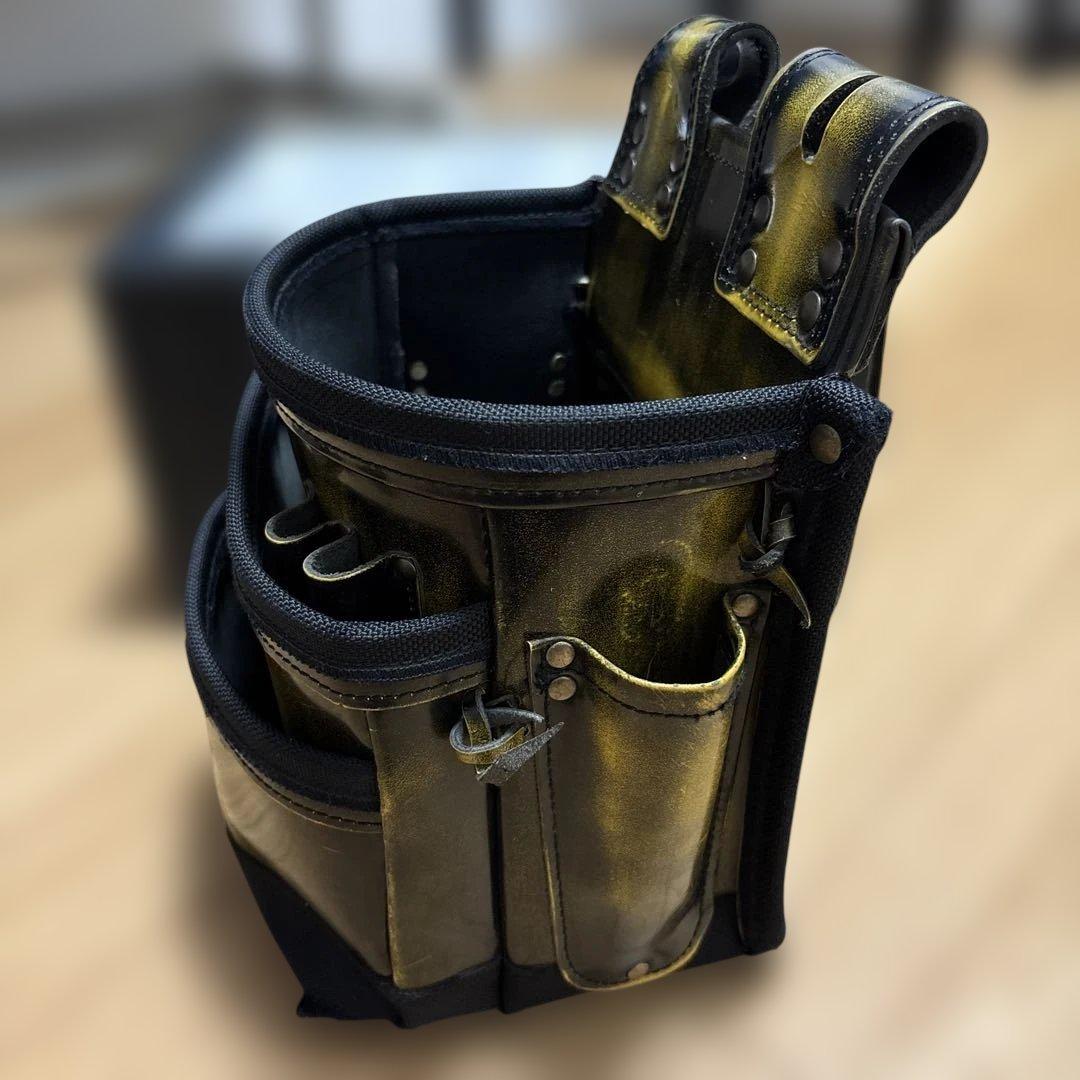 ニックスガラス革　バリ補強腰袋