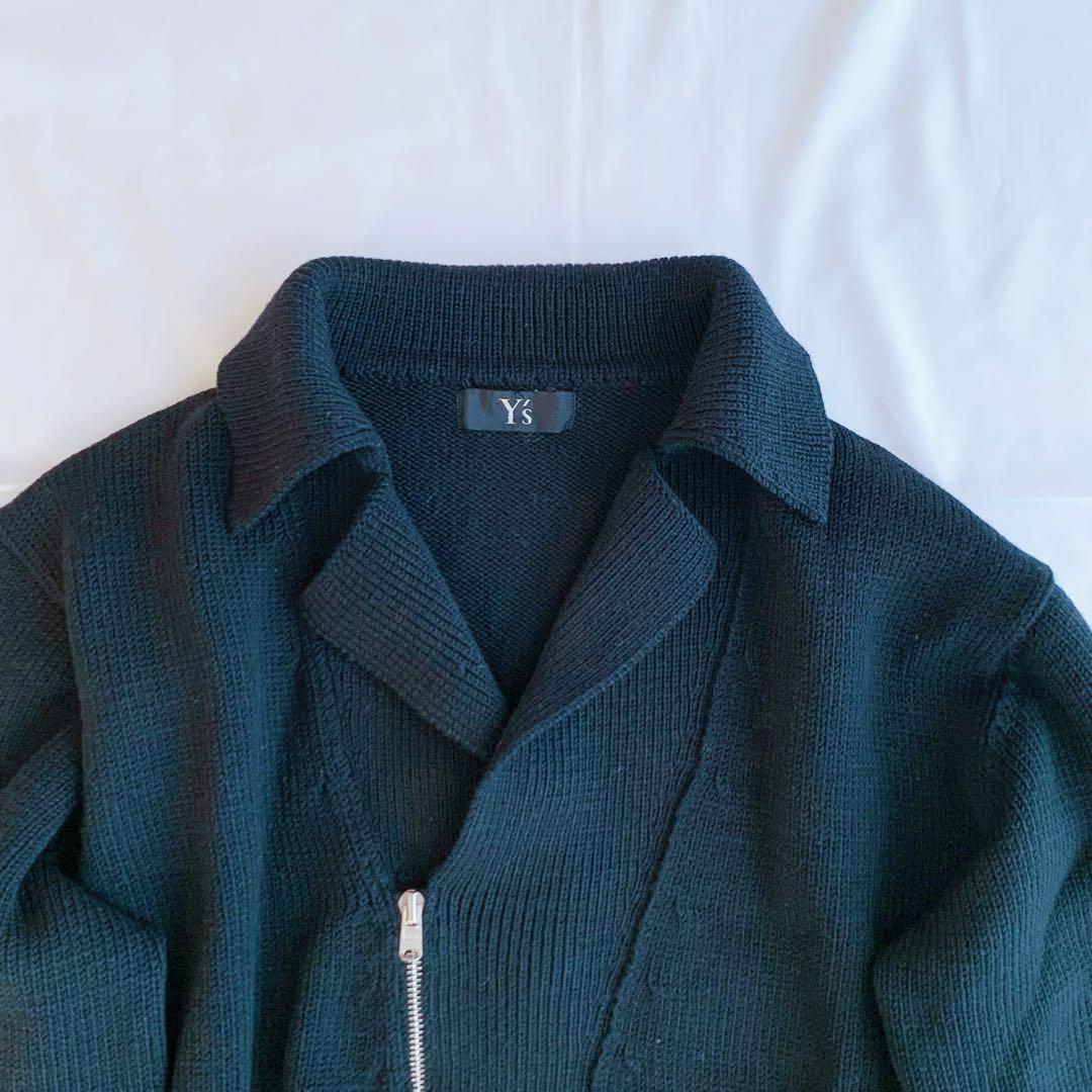 【美品】Y’s ワイズ ジップアップ ニット トップス リリジッパー