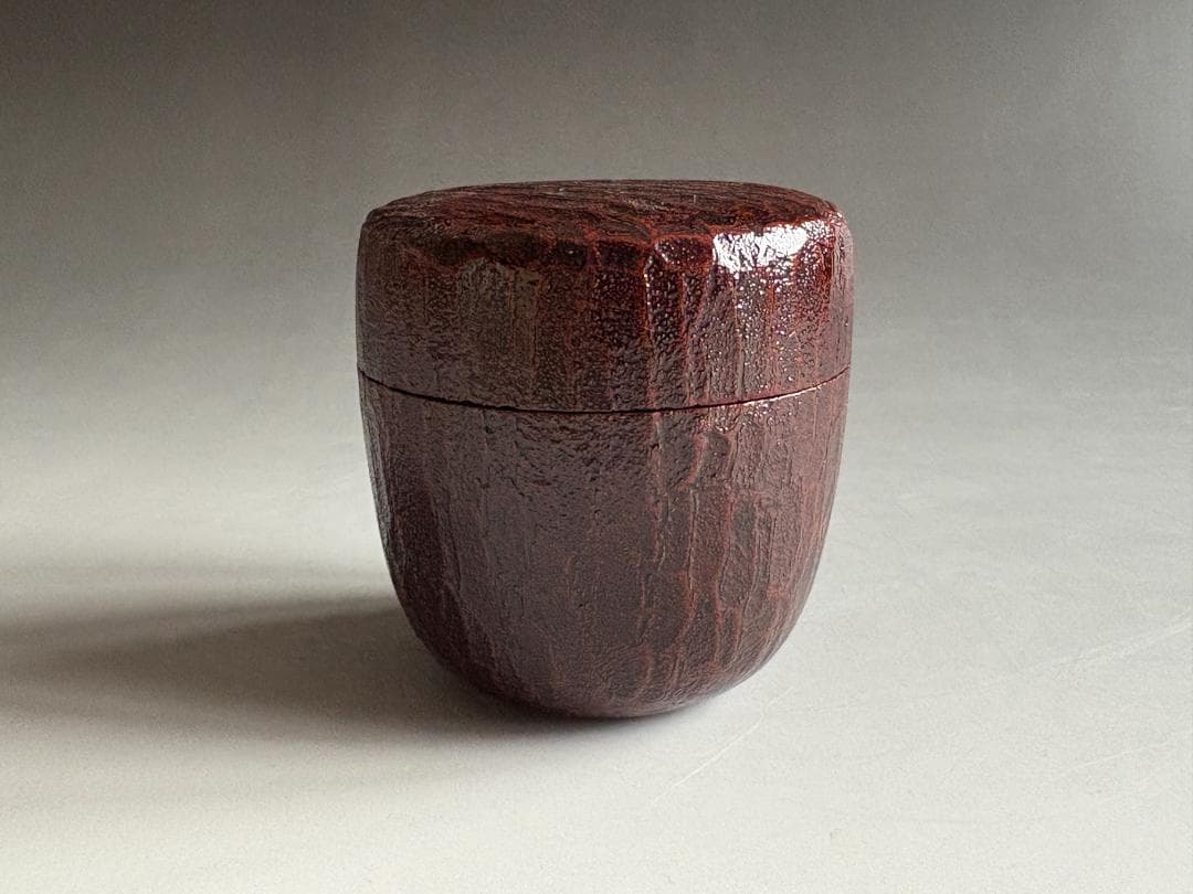 中村宗悦　松皮塗　宝尽くし蒔絵　大棗　薄茶器　茶道具