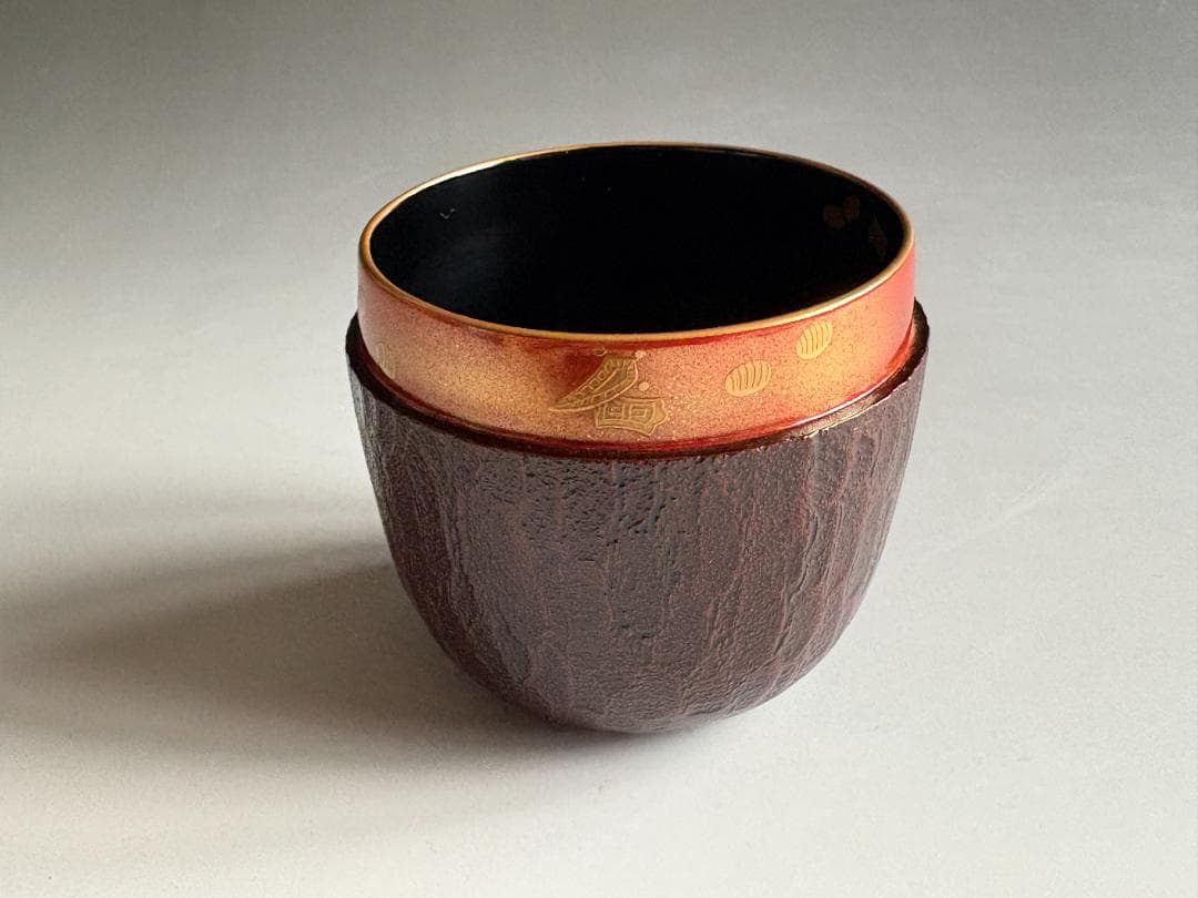 中村宗悦　松皮塗　宝尽くし蒔絵　大棗　薄茶器　茶道具