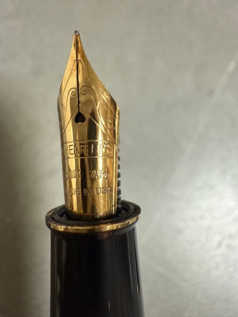 【ジャンク】 万年筆 SHEAFFER ペン先 18K-750 刻印あり