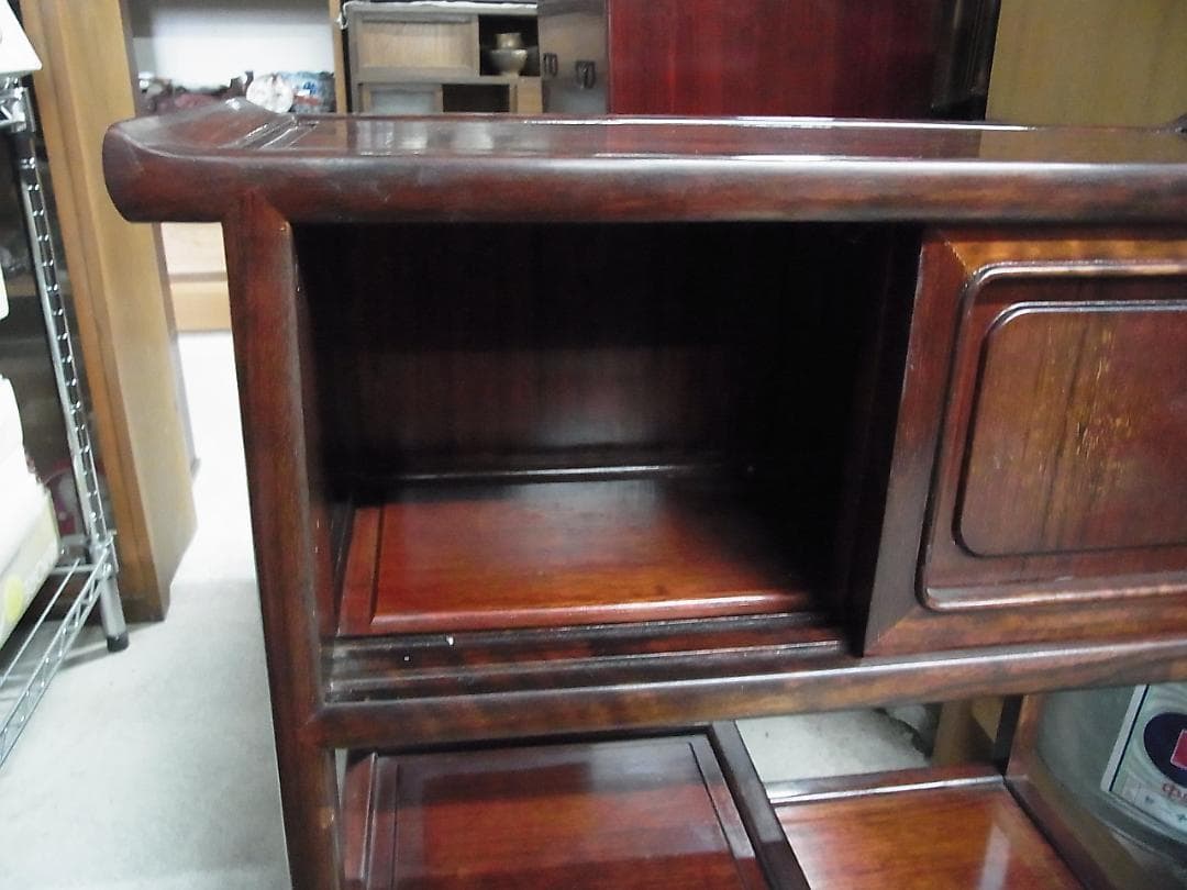 小ぶりな茶棚 高さ63㎝ 違い棚 飾り棚 茶箪笥 和箪笥 小物収納 小棚