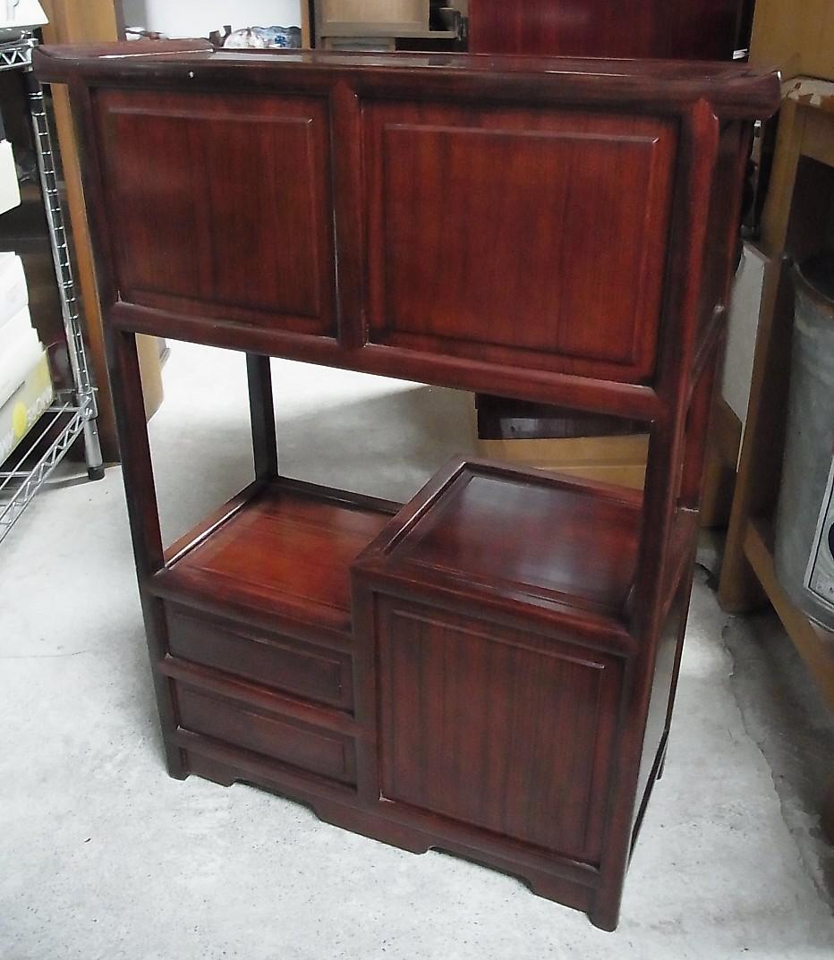 小ぶりな茶棚 高さ63㎝ 違い棚 飾り棚 茶箪笥 和箪笥 小物収納 小棚