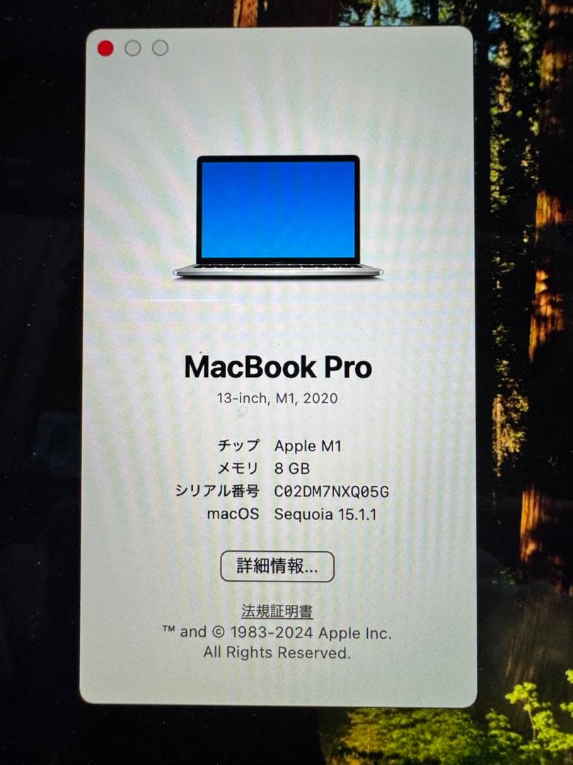 Apple MacBook Pro 13インチ M1 2020年