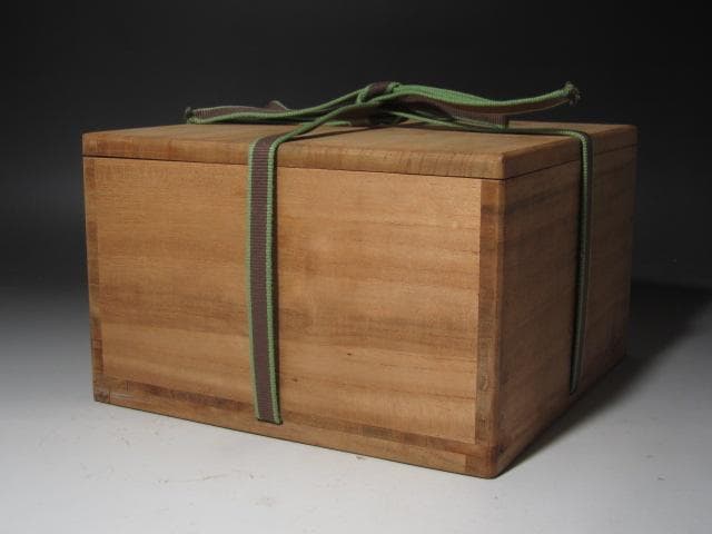 【セール】☆7代大樋長左衛門　菓子器　9代極め　鵬雲斎の花押☆y403