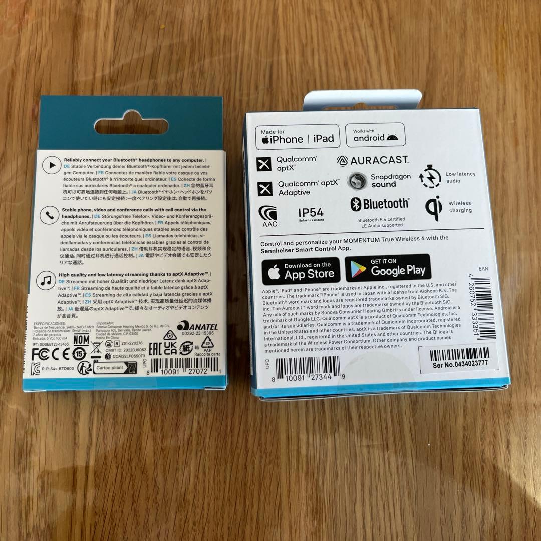 イヤホン SENNHEISER MOMENTUM TrueWireless4 BTD600