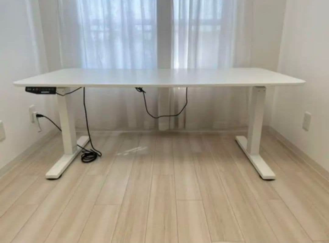 電動昇降 FLEXISPOTスタンディングデスク + IKEAベカント ホワイト