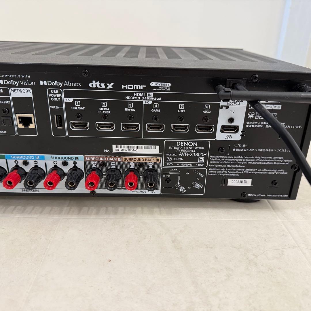【送料込み】Denon AVR-X1800H-K アンプ airplay デノン