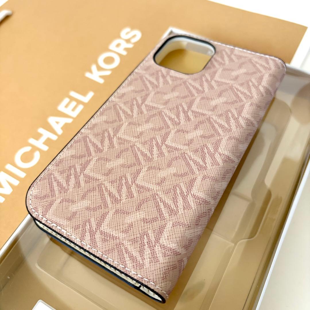 マイケルコース☆新品☆ FOLLIO 手帳型 iPhone 15ケース/ピンク