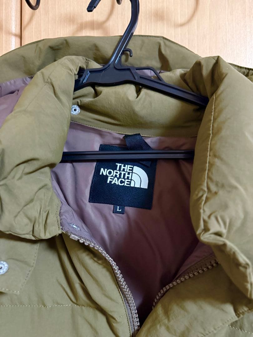 ノースフェイス ダウン L カーキ