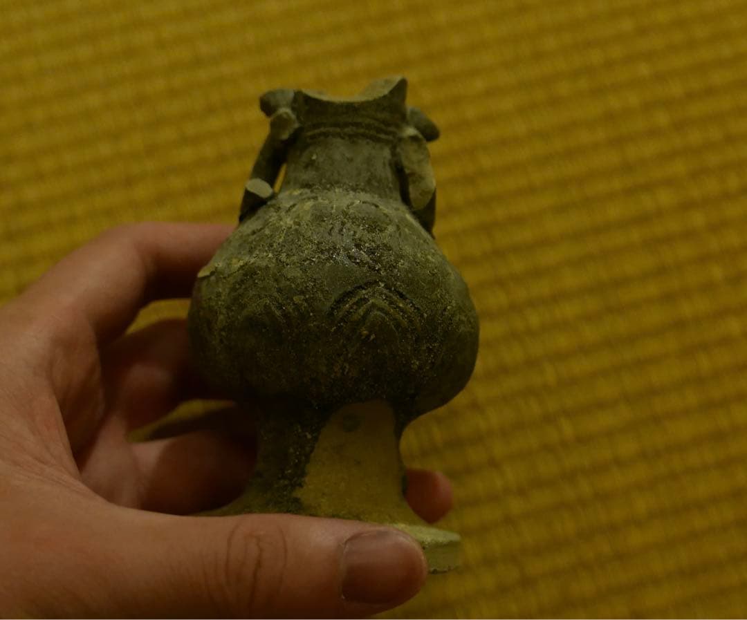 古瀬戸 印花文　仏花器残欠