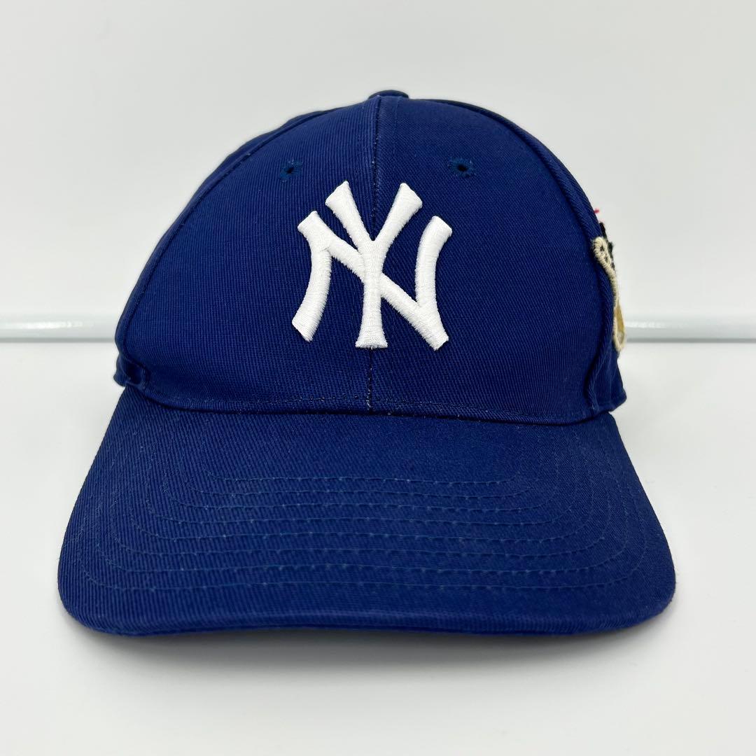 美品✨グッチ キャップ ヤンキース 刺繍 MLB ネイビー