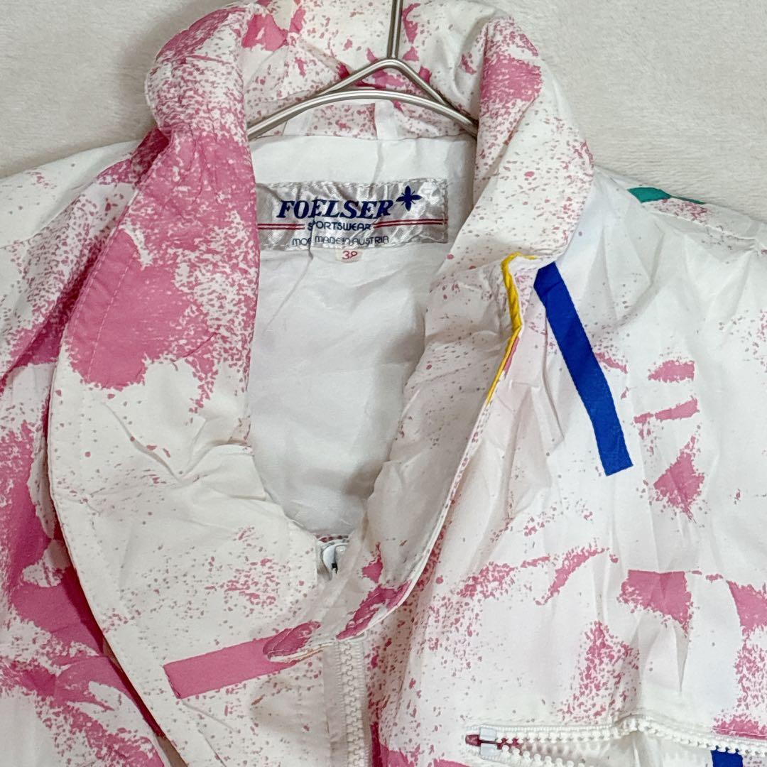 ✨一点限り✨【38】スキーウェア 女性用 オーバーオール ホワイト/ピンク