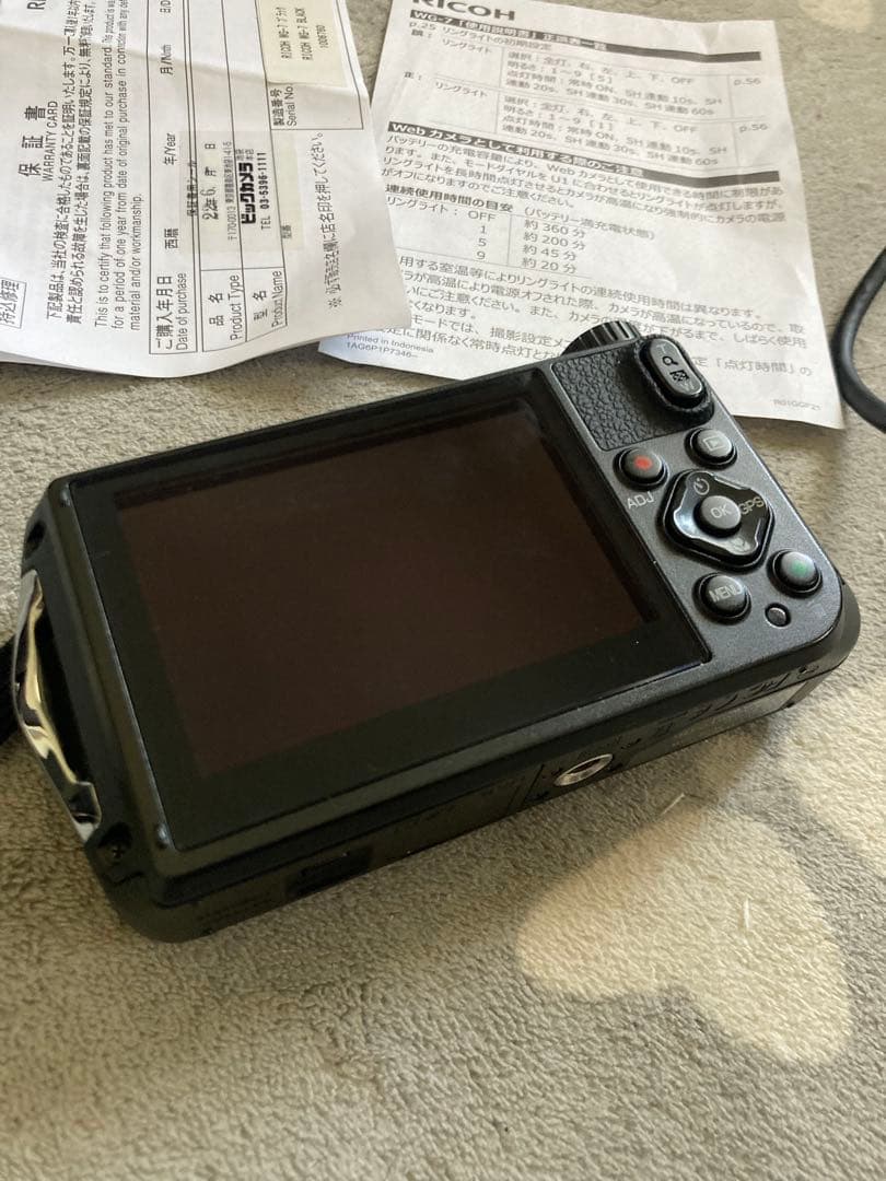 専用 RICOH WG-7 ブラック 本格アウトドアカメラ水中撮影 Webカメラ
